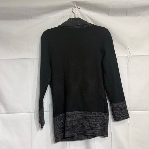 Venus Black Open Front Buckle Cardigan Sz M - Picture 10 of 13
